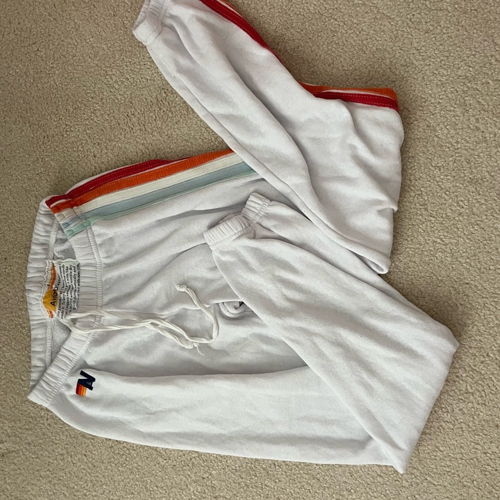 Aviator nation white sweatpants